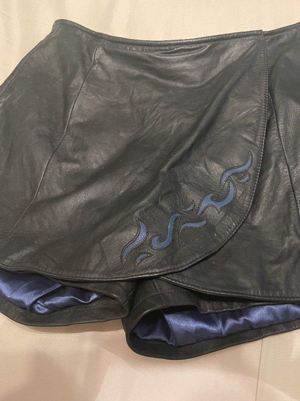 Y2K Harley Davidson Leather skort size 10/30